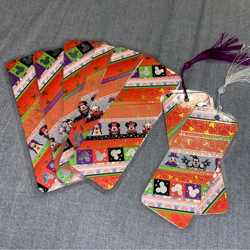 Handmade Disney Halloween Washi Tape Bookmarks